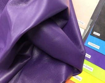 PURPLE SUPERB LEATHER Skins, Hojas de cuero genuino, cuero suave, cuero liviano, espesor de .06-0.8 mm, cuero suave mantequilla,M7000purple