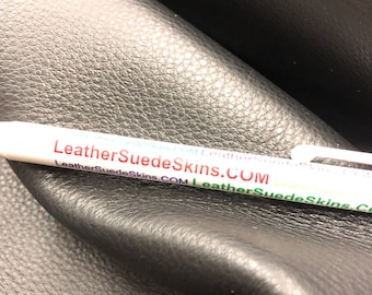 Leather Skins UPHOLSTERY LEATHER COWHIDE Genuine Black top grain cowhide 3-3.5 oz /1.2-1.4mm leather, upholstery leather hide