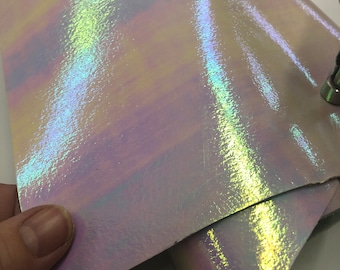 LEATHER 8"x10" Multi Rainbow Mermaid Metallic Calfskin Genuine Leather Hide/Thickness 2.2mm/ Leather Skins Shop/Handbag Leather skins