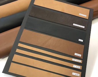 LEATHER Strap, 5 widths to choose from, Leather Strap for bags, bracelets, dog collars, Real Genuine Cowhide Leather, Thickness 1.5-2.2mm