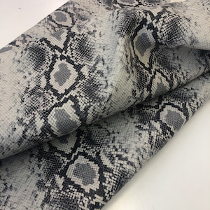 SNAKE LEATHER Python 12&quot;x24&quot; Snakeskin Print Calfskin Leather/Thickness 2.2-2.3mm/Leather for Handbags/Leather Skins Shop