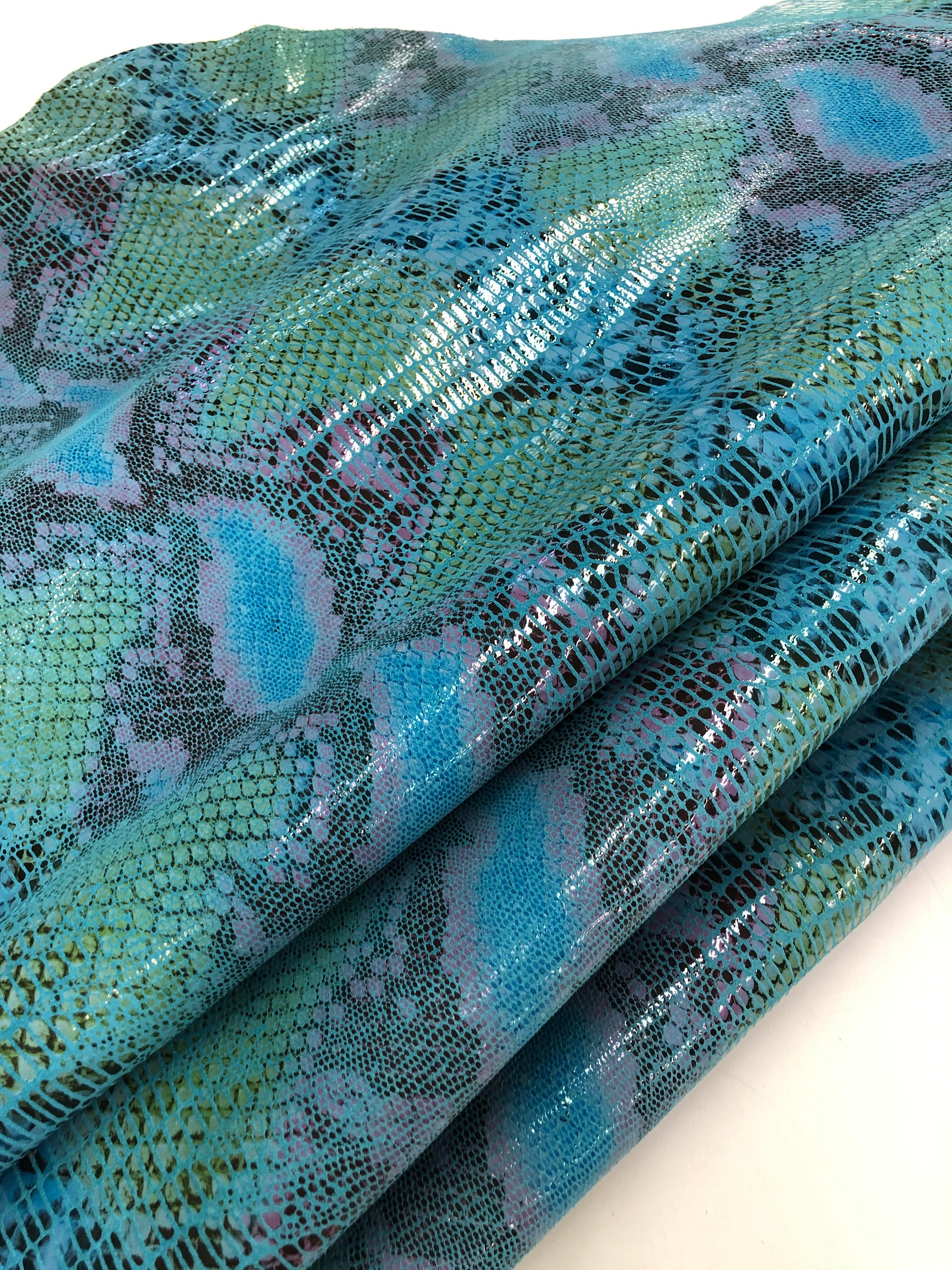 Python Turqoise LEATHER 8