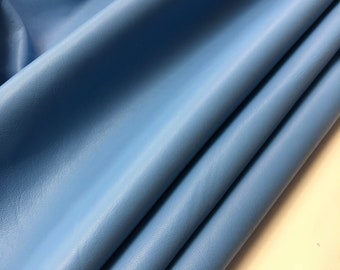 BEAUTIFUL LEATHER /SKY Blue Nappa Lamb Skins/Blue Lambskin leather/ Buttery Soft Genuine Leather Skins Hides/ Supple Soft thickness 0.6 mm