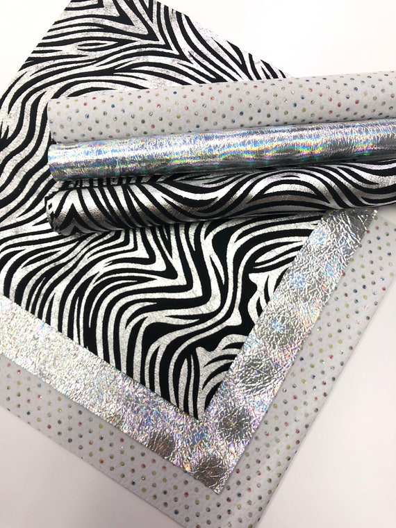 Real Leather Sheets for Cricut: Zebra Print Genuine Leather