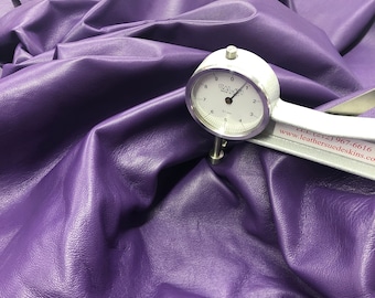 PURPLE SUPERB LEATHER, Leather Hide, top quality leather skin, .06 oz thickness, lightweight soft supple lambskin leather, M7001purple