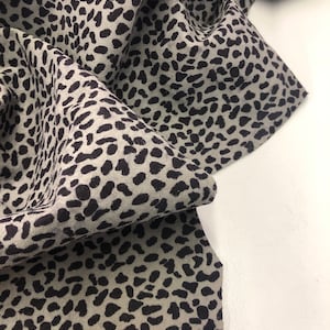 LEATHER SUEDE 8&quot;x10&quot; GREY Shadow Black Cheetah pigskin Suede/Soft Suede Black Spotted Print/Thickness 0.9mm/Leather Skins Shop