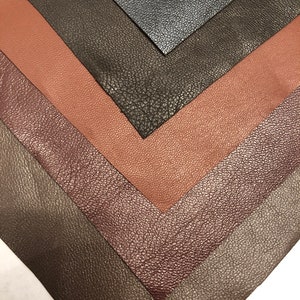 LEATHER BROWN Shades Set of 5, Superb Top Quality Leather, Choose Size or Get Full Skins
