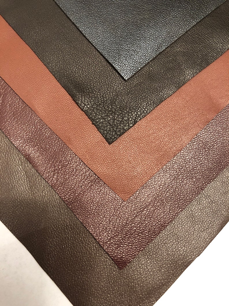 LEATHER BROWN Shades Set of 5 Superb Top Quality Leather Etsy