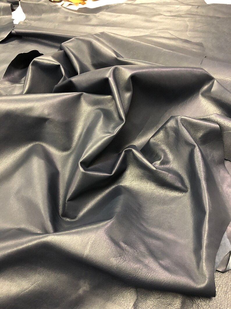 NAVY Blue LEATHER SKINSDark Blue Lambskin leather HideLeather FabricButtery Soft Genuine Leather Skins HidesSupple Soft thickness 0.6 mm