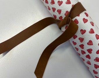 NATURAL LEATHER STRIPS Genuine Leather/Pre-Cut  1/2” and 1”Tape/ Variety Natural Soft Real Leather Strips/Thickness 0.6mm/Leather cut strips