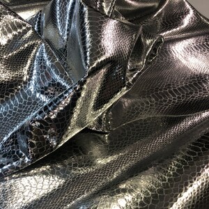 Sliver Snake Skin Pattern Snake LEATHER 8