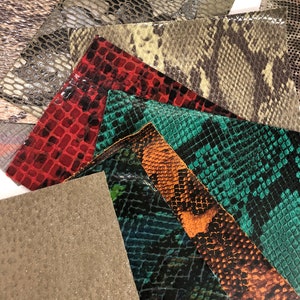 LEATHER VARIETY PACK 12 leathers, size 4”x 7” (similar-not same as pictured) assorted printed genuine leather and suede