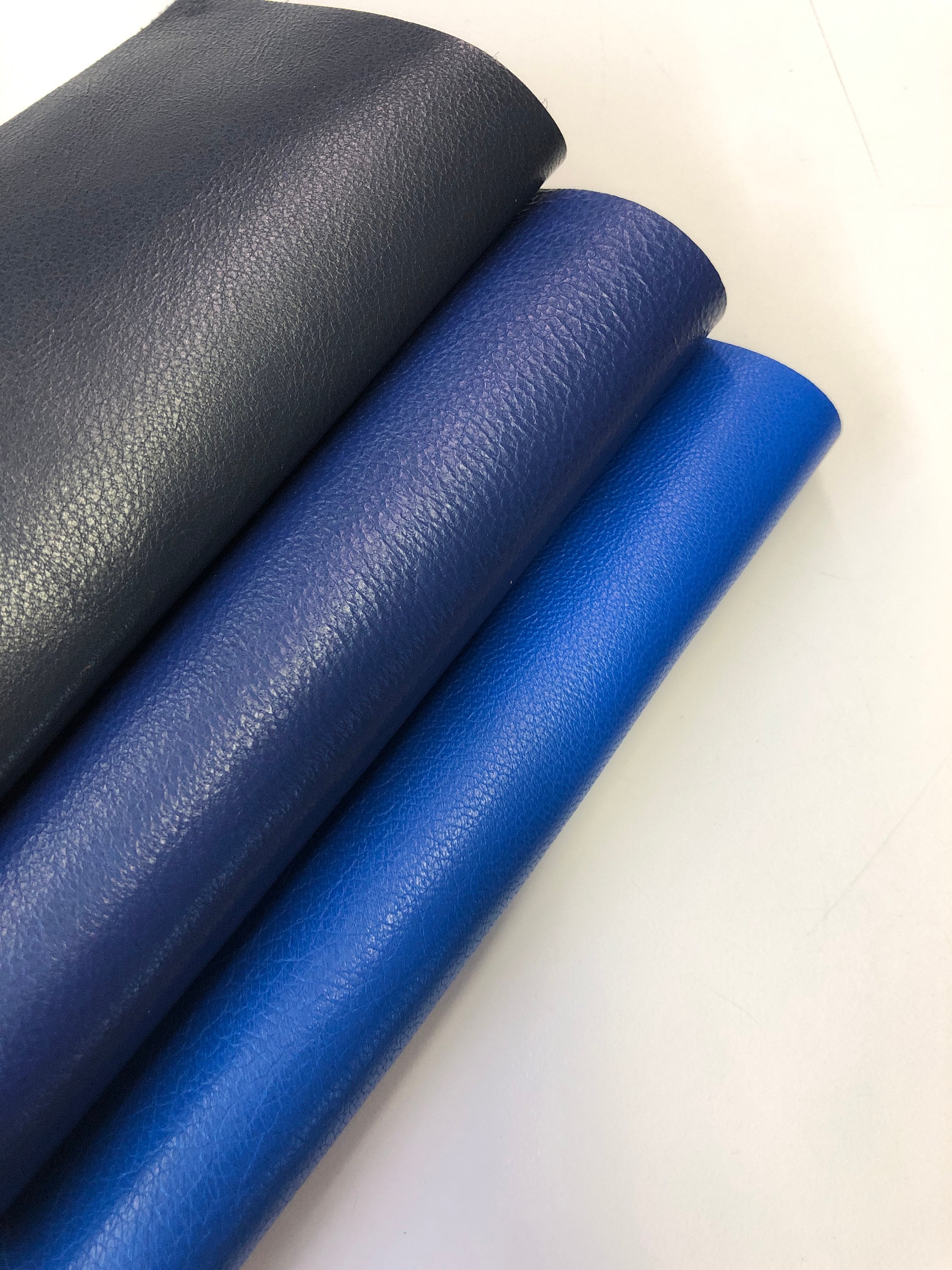 BLUE Metallic Leather Hide // Choose Your Size//genuine Metal Blue Leather  Skin //shiny Pieces for Crafting //ROYAL BLUE, 352, 0.9mm/2.25oz 