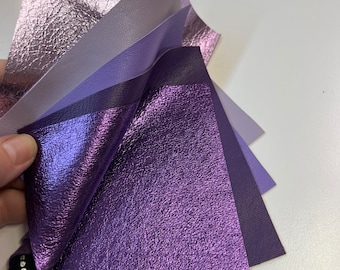 Purple LEATHER/Lambskin LEATHER, leather scrap, leather sheets, thickness 0.6-0.9mm