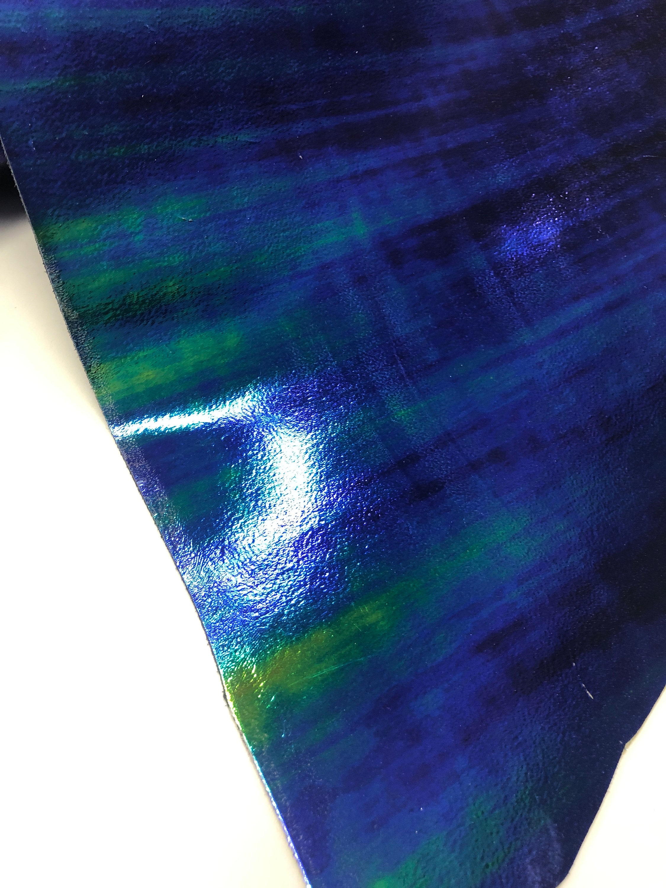 FROZEN Blue Lambskin Leather Scrap MIX Pre Cut 5x5-10x10inch