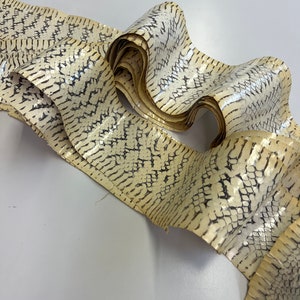 Snakeskin Natural Skin Cream Brown 1.5 yard long 4” wide Snakeskin leather