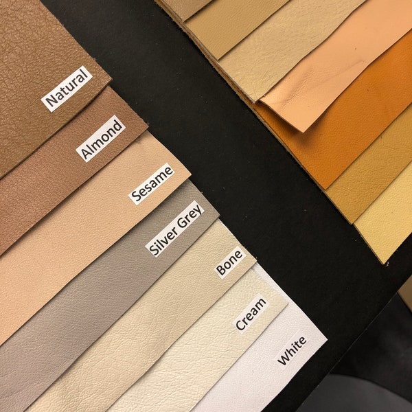 LEATHER NEUTRAL EARTHTONE Genuine Leather Superb Lambskin,Leather Sheet, Choose Color and Size, "Superb M 7004" .6mm Top Quality Skins