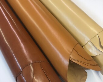 Kidskin LEATHER Hide Skin Natural Genuine Authentic LEATHER, Neutral Colors, Pick color