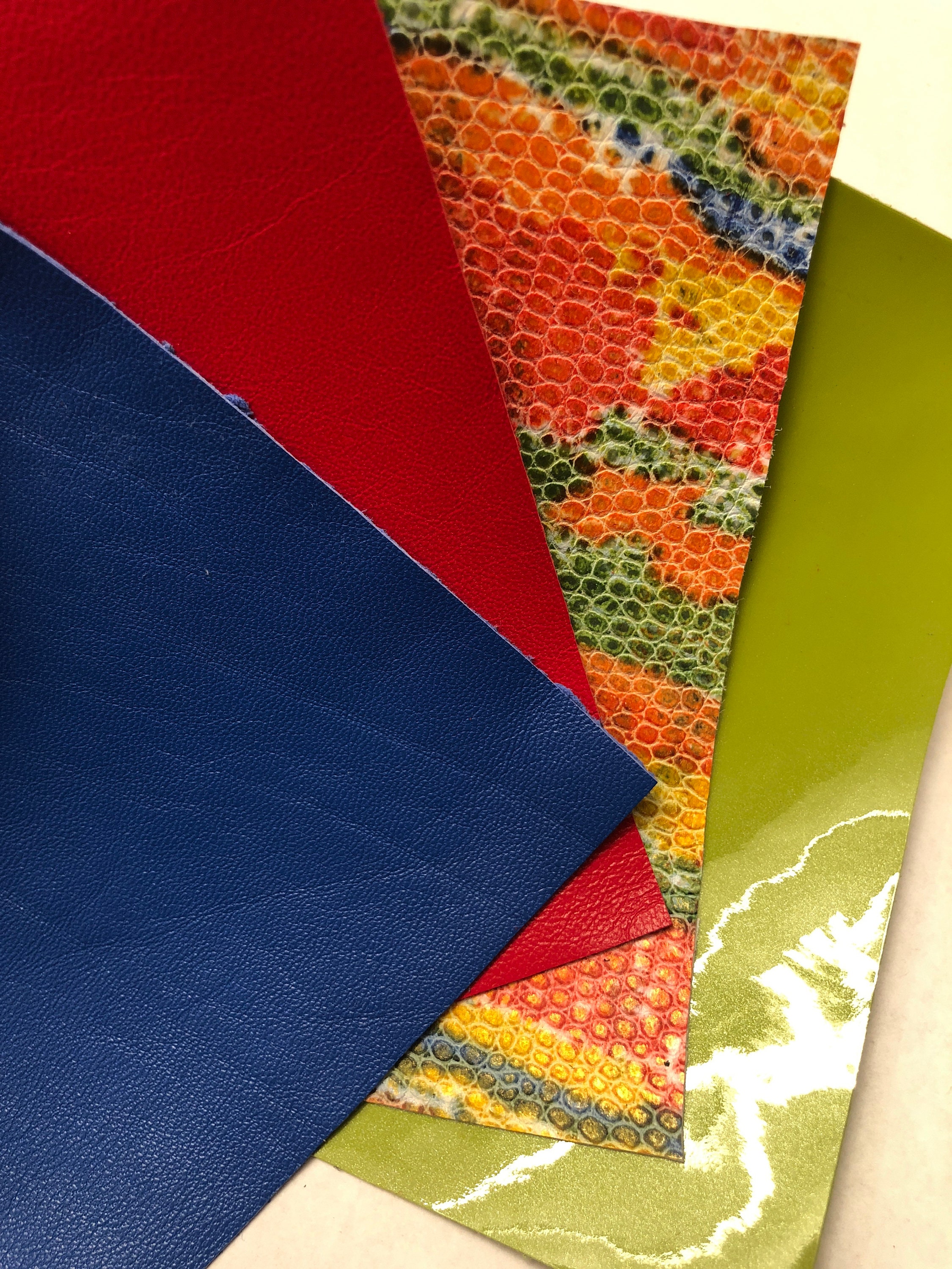 LEATHER GENUINE Bright Colors 4 PACK Genuine Leather Sheets of Etsy