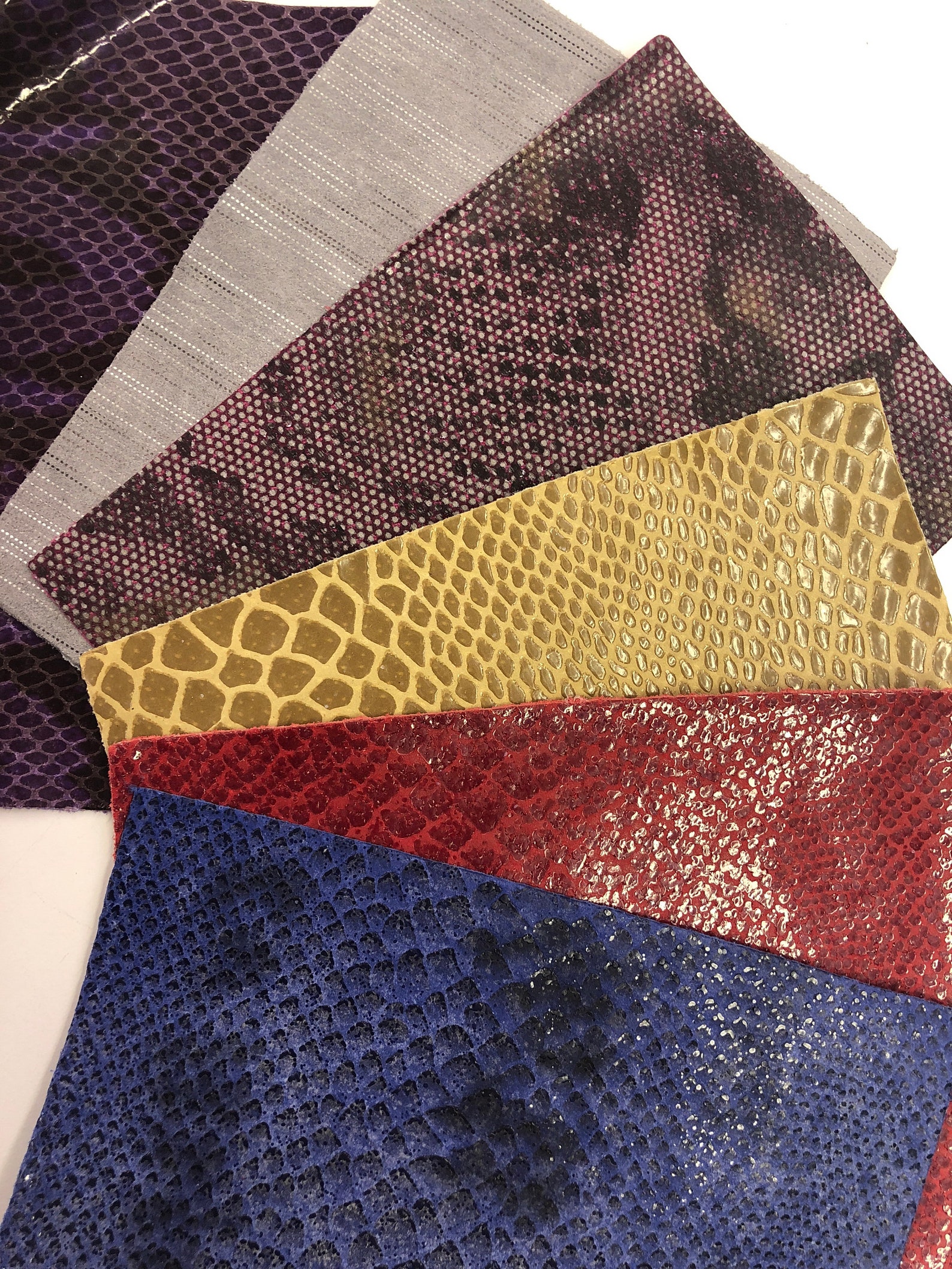 Embossed Leather Sample Pack, 4x5.5" Assorted Colors & Patterns - Etsy