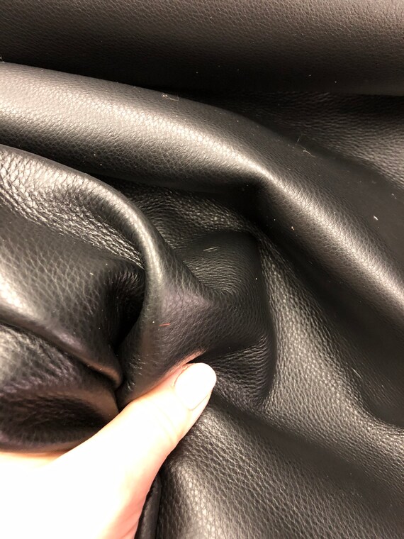 Black Pebble LEATHER COWHIDE Genuine BLACK top grain cowhide 3 3.5 oz 1.2 1.4mm leather perfect for handbags wallets smaller leather goods Etsy