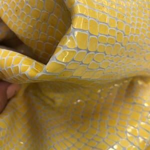 LEATHER CREAM Patent MINI Croco  genuine leather, Patent leather, pick your size or get a full hide, for leather earrings, thickness 1.5oz