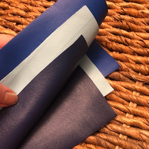 LEATHER SKINS Pick a color: Blues /Baby Blue/Royal Blue/Navy Blue/Finest Quality Lambskin Leather /Thickness 0.6-0.7mm