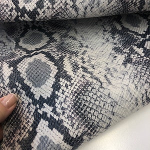 SNAKE LEATHER Python 12&quot;x12&quot; Snakeskin Print Calfskin Leather/Thickness 2.2-2.3mm/Leather for Handbags/Leather Skins Shop