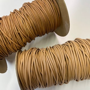LEATHER CORD  3mm Genuine LEATHER round cord, genuine leather trim, Real Genuine Leather Cord