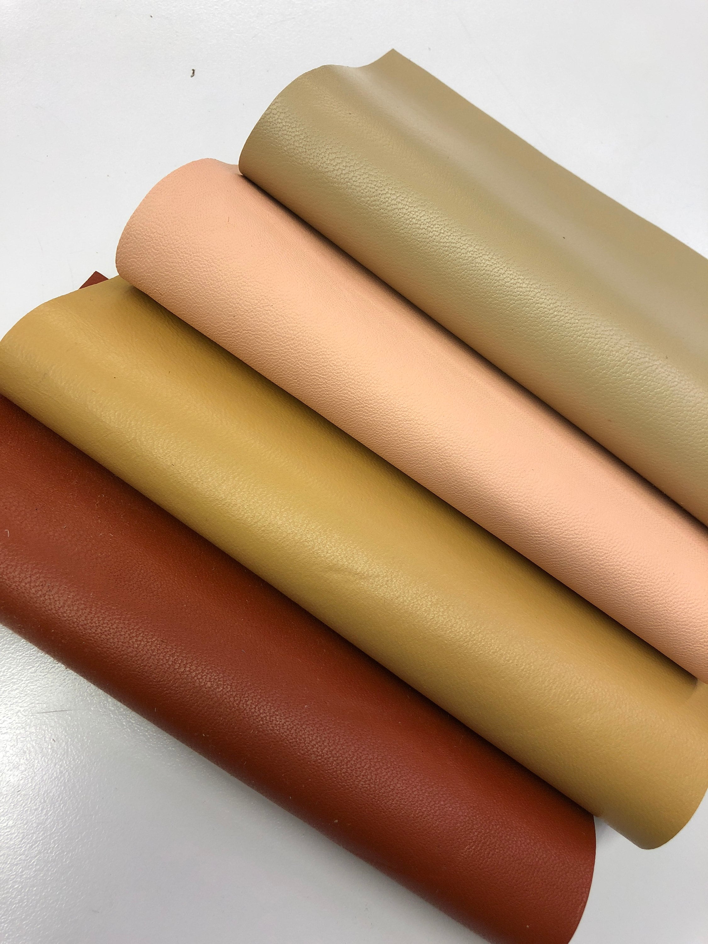 GENUINE LEATHER NEUTRAL Shades,leather Crafting Sheets, Set of 4