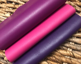 LEATHER SKINS, Real Leather Hides, Pick a Color: Purple Leather,  Hot Pink Leather Skin,  Purple Passion Lambskin Hide/ Thickness 0.6-0.8mm