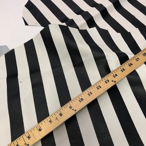 LEATHER STRIPES 8"x10" LEATHER Sheet, Print 1” Black 1” White, White Lambskin Leather, Thickness 0.7mm