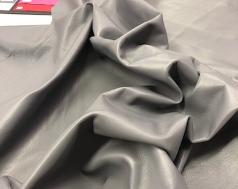 GREY SUPERB leather, medium grey M7000medium grey, lightweight garment leather, thickness, .06 oz, soft supple