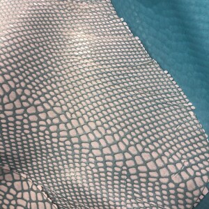 Python Turqoise LEATHER PYTHON Turquoise White Snakeskin/genuine Leather/turquoise ...