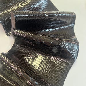 Chocolate Brown Python Snakeskin Leather Skins- Leather Exotic for Handbags- leather Skins for bracelets- leather hides- Leather accessories