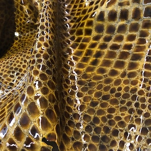ALLIGATOR 12&quot;x12&quot; LEATHER Patent CROCODILE, Real Genuine Lambskin Leather/Embossed Printed Croco,thickness 1.1mm