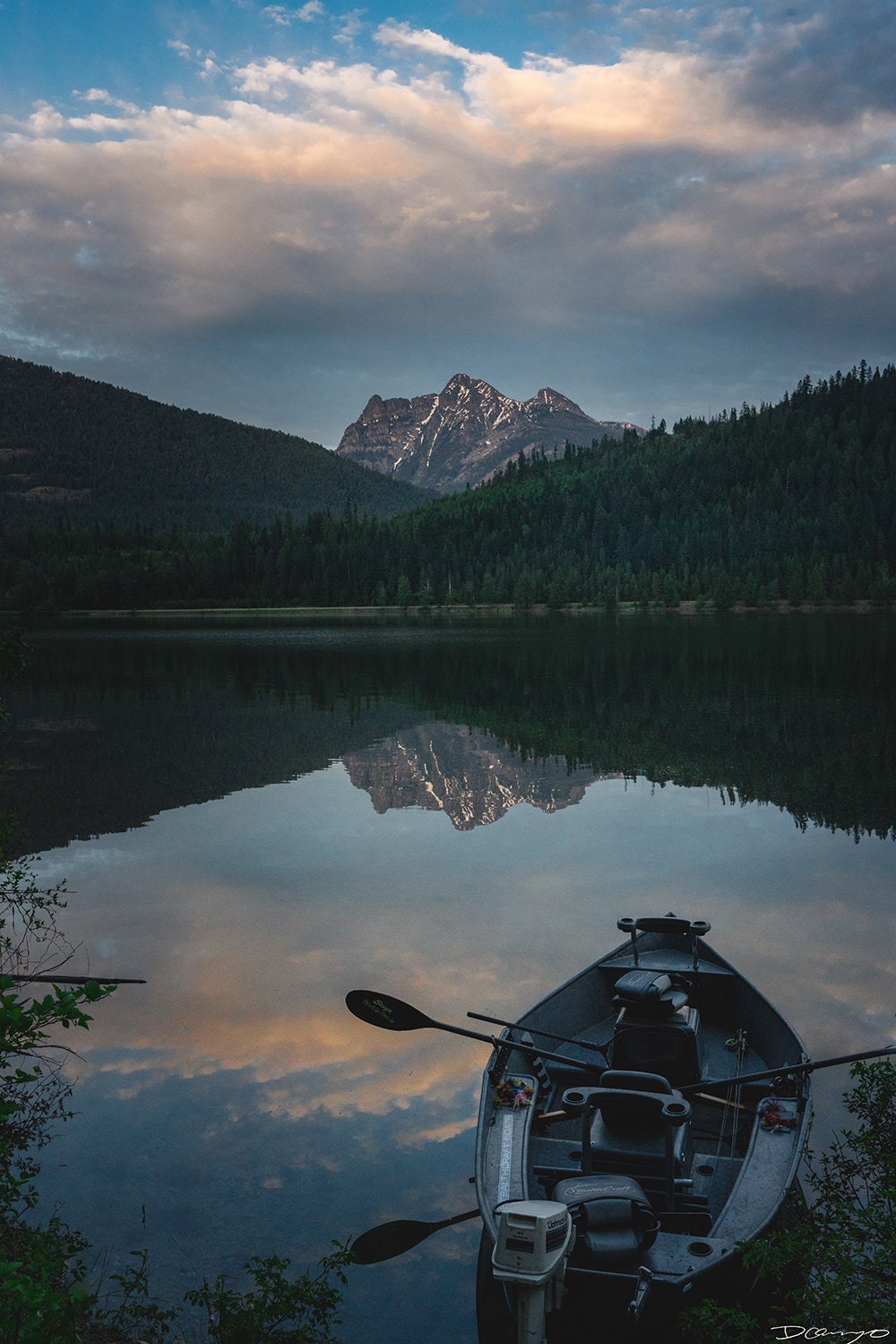 Dusk at Bad Medicine Lake Montana Landscape Photography | Etsy