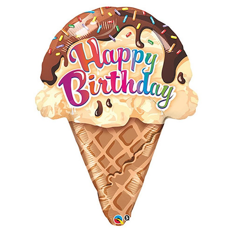 27\u2033 Birthday Ice Cream Cone Loonballoon Collections