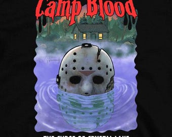 Camp Blood Retro 80s Slasher Short Sleeve Horror T-Shirt