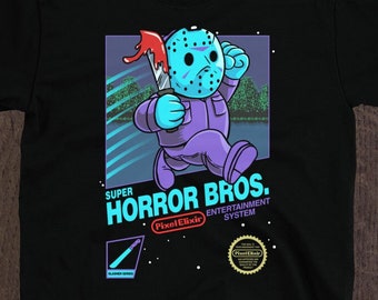 Super Horror Bros. Retro Slasher Adult Tee