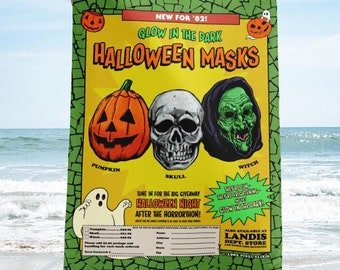Happy, Happy Halloween Beach Towel