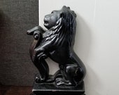 Victorian English Antique Cast Iron Lion Door Stop
