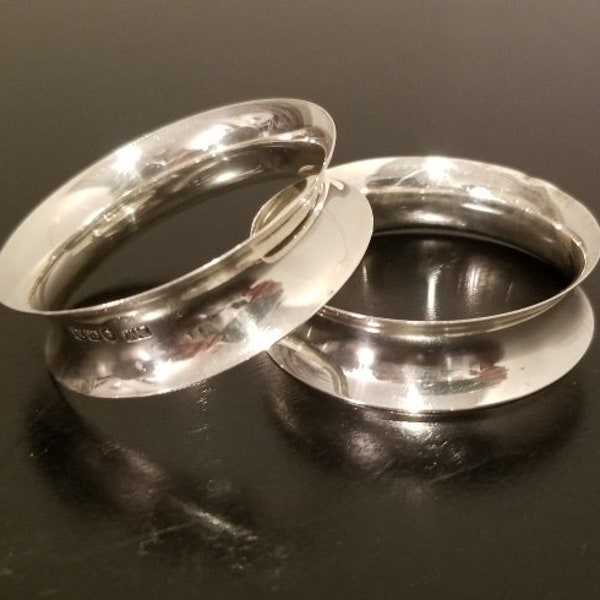 Lovely Pair of Silver Napkin Rings 1912 Birmingham, England Beautifully Hallmarked