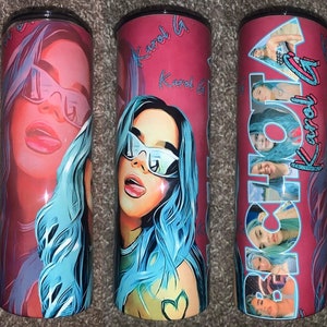 Karol G Inspired Tumbler/Karol G/20oz Tumbler/Pink Karol G/Sublimation/Tumblers