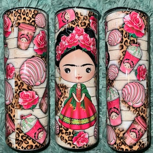 Coffee & Concha/Mexican Girl With Coffee/Concha’s/Pink Conchas/Coffee/Leopard