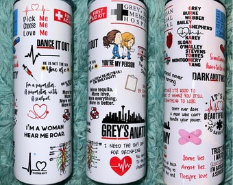 Greys Anatomy Tumblers/Greys Anatomy/Show/Tumbler/Custom Tumbler/20ozTumblers