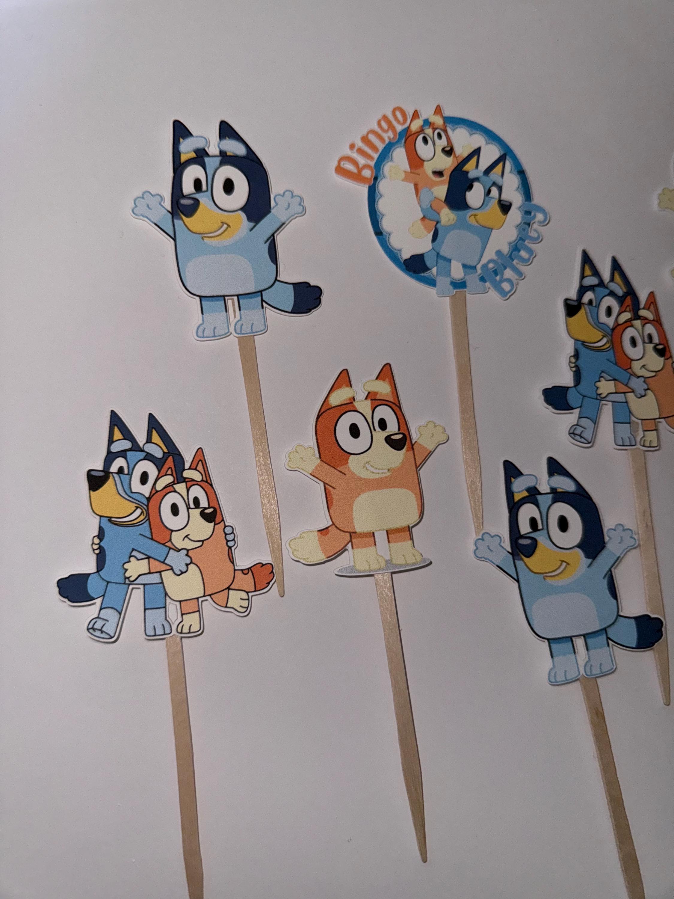 Bluey & Bingo Mixed Cupcake Toppers