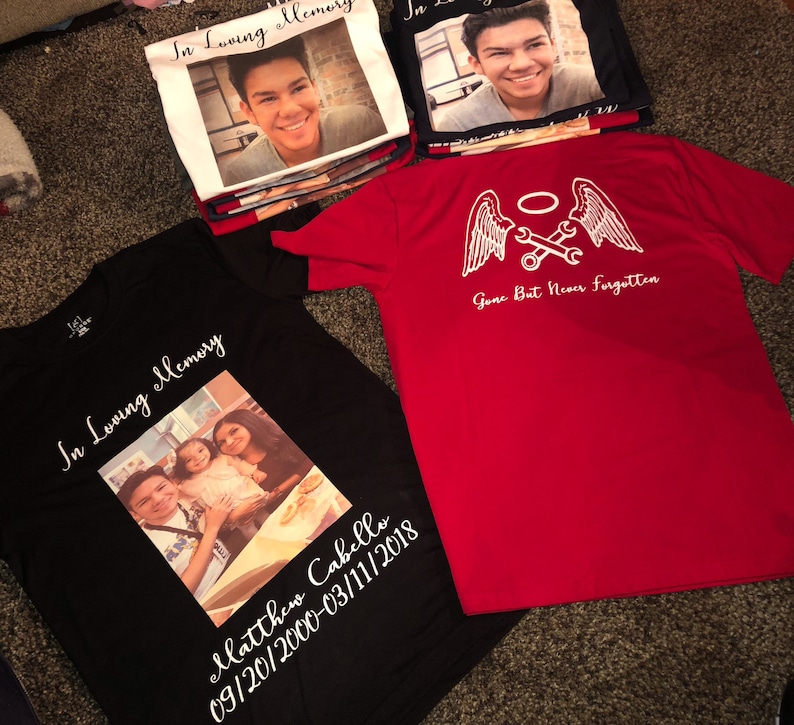 In Loving Memory. R.I.P Custom Shirt Front & Back | Etsy