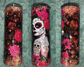 Catrina Inspired/ 20oz Tumbler/ Dia De Los Muertos Inspired/Catrina Tumbler/