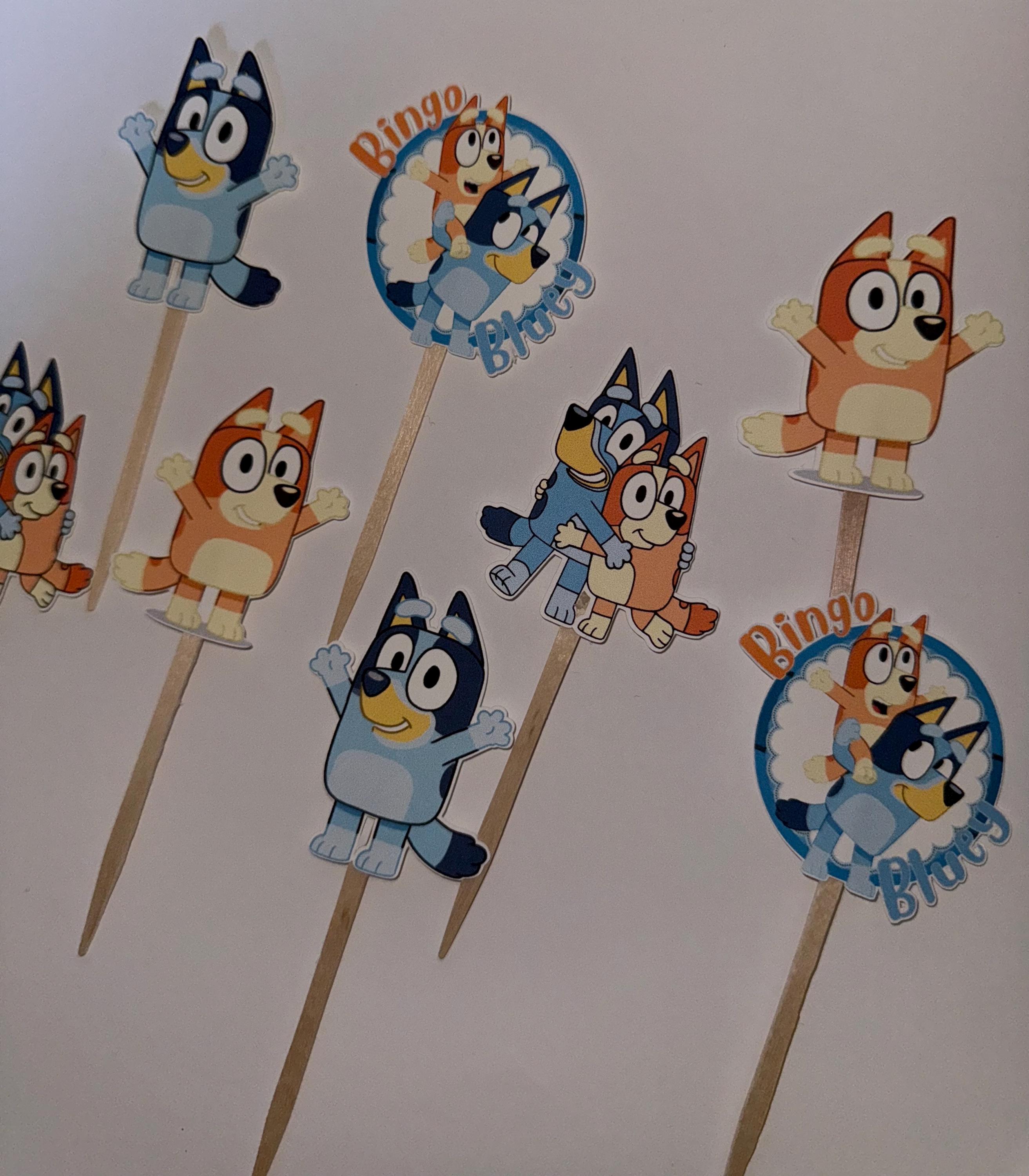 Bluey & Bingo Mixed Cupcake Toppers